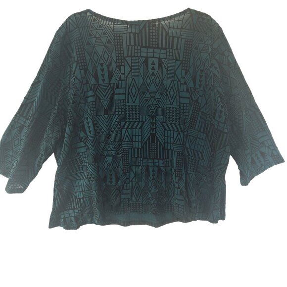 Lucy Diamonds NWT Women's Long Sleeve Pullover Top Green Size 5X - Picture 4 of 9